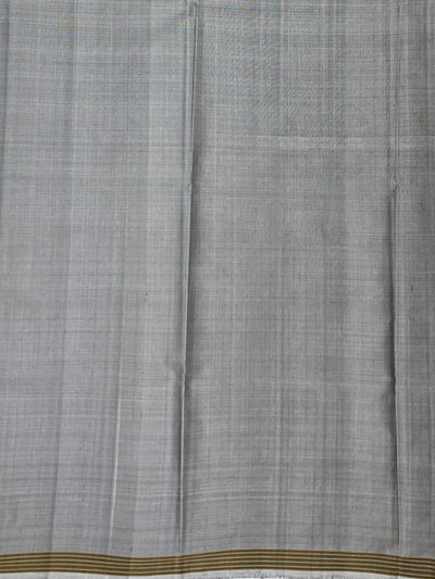 Elegant Off-White & Slate Grey Patola Silk Saree