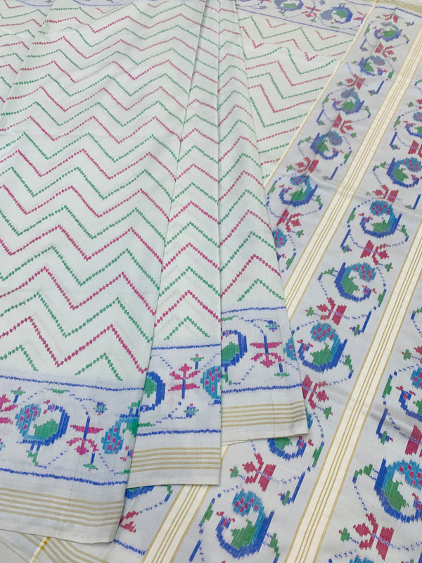 Patola Saree with Peacock Motifs