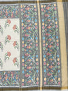 Elegant Off-White & Slate Grey Patola Silk Saree