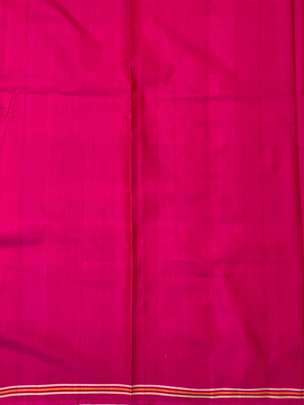 Exquisite Magenta Pink Handloom Patola Silk Saree