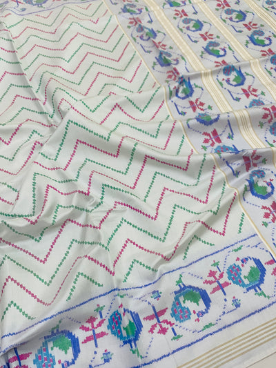 Patola Saree with Peacock Motifs