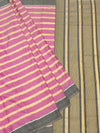 Candy Pink &amp; Slate Leheriya-Inspired Patola Silk Saree