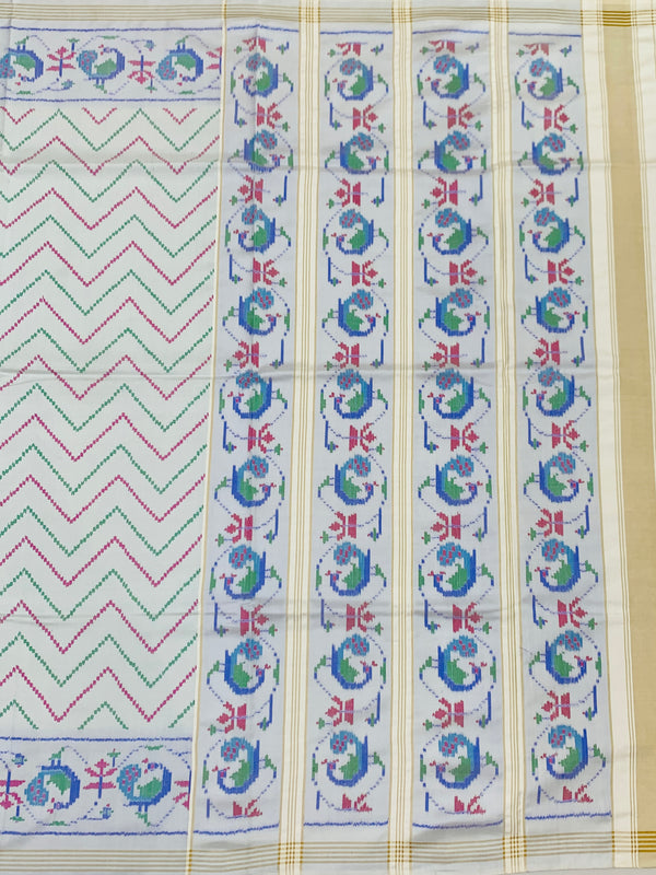 Patola Saree with Peacock Motifs