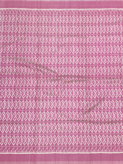 Dusty Rose Chevron Patola Silk Saree