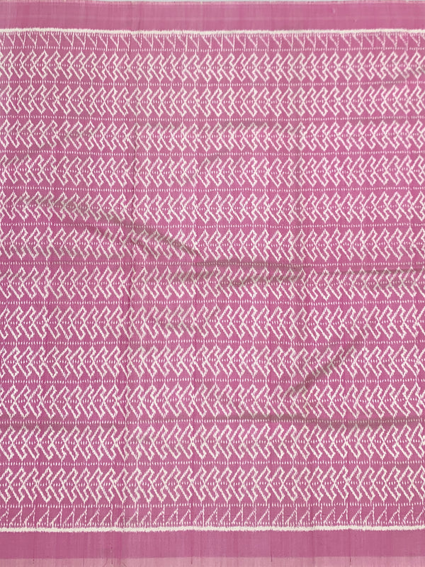 Dusty Rose Chevron Patola Silk Saree