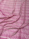 Dusty Rose Chevron Patola Silk Saree