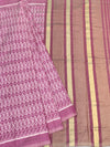 Dusty Rose Chevron Patola Silk Saree
