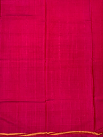 Steel Grey & Rani Pink Floral Patola Saree