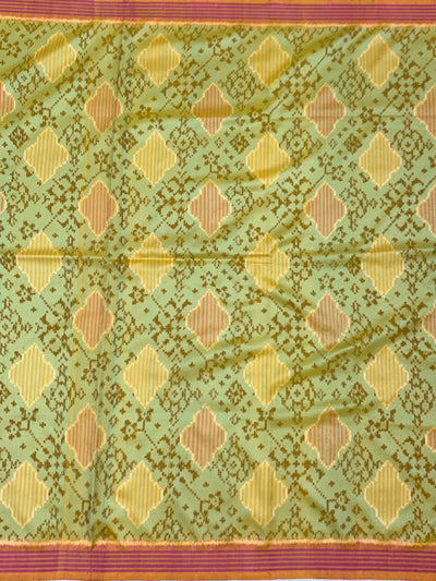 Heritage Mint & Peach Patola Saree