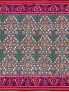 Steel Grey & Rani Pink Floral Patola Saree