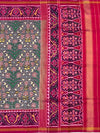 Steel Grey & Rani Pink Floral Patola Saree