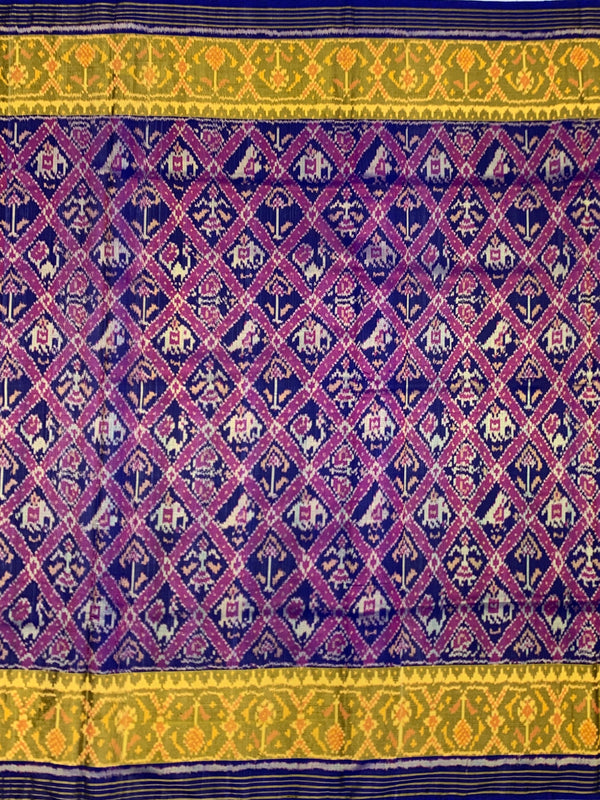 Royal Blue Rajkot Patola Silk Saree