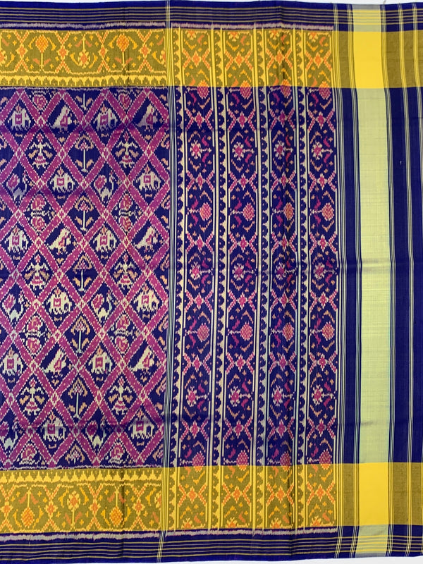 Royal Blue Rajkot Patola Silk Saree