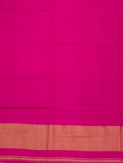 Rajkot Patola Silk Saree in Magenta and Rust-Orange