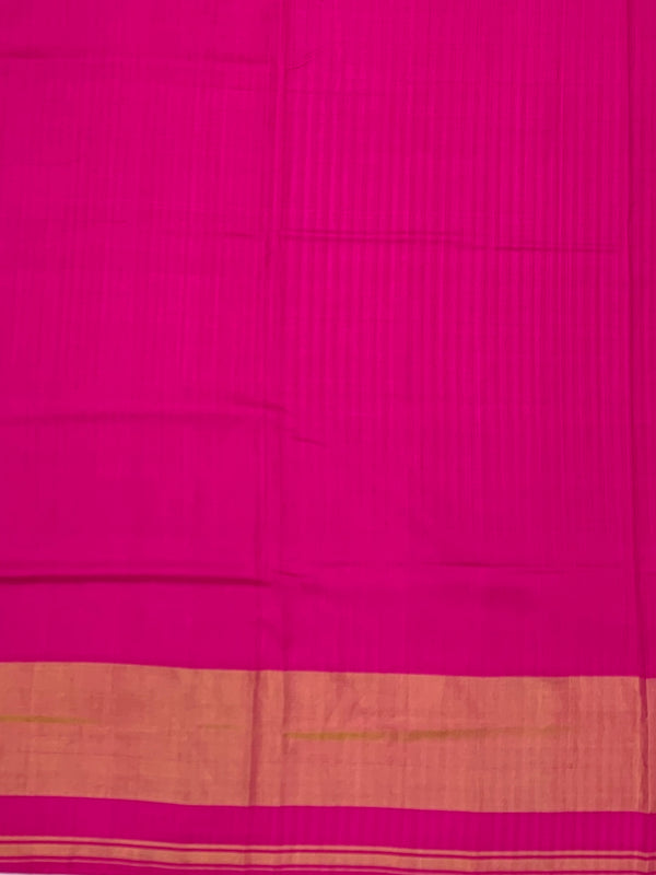 Rajkot Patola Silk Saree in Magenta and Rust-Orange