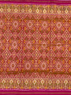 Rajkot Patola Silk Saree in Magenta and Rust-Orange