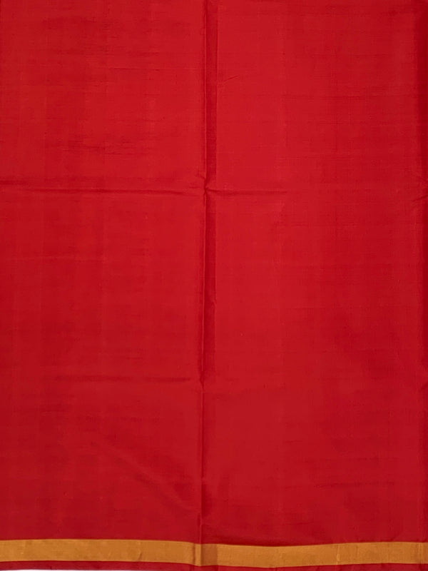 Exquisite Mustard & Crimson Rajkot Patola Silk Saree