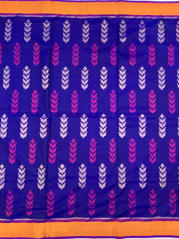 Exquisite Royal Blue Rajkot Patola Silk Saree