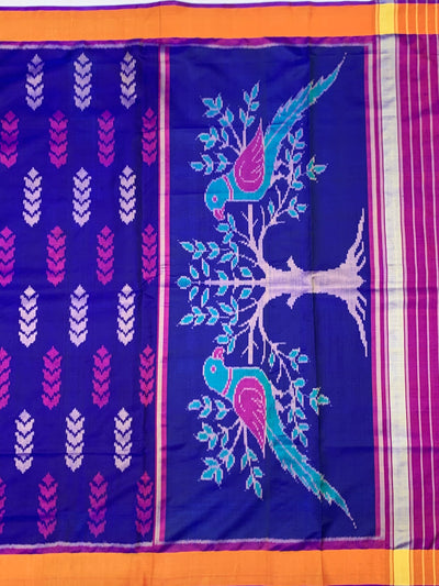 Exquisite Royal Blue Rajkot Patola Silk Saree