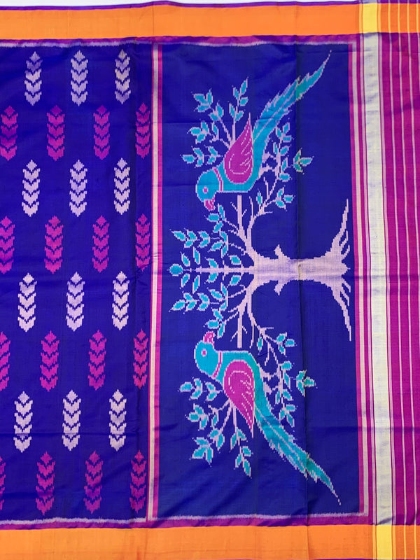 Exquisite Royal Blue Rajkot Patola Silk Saree
