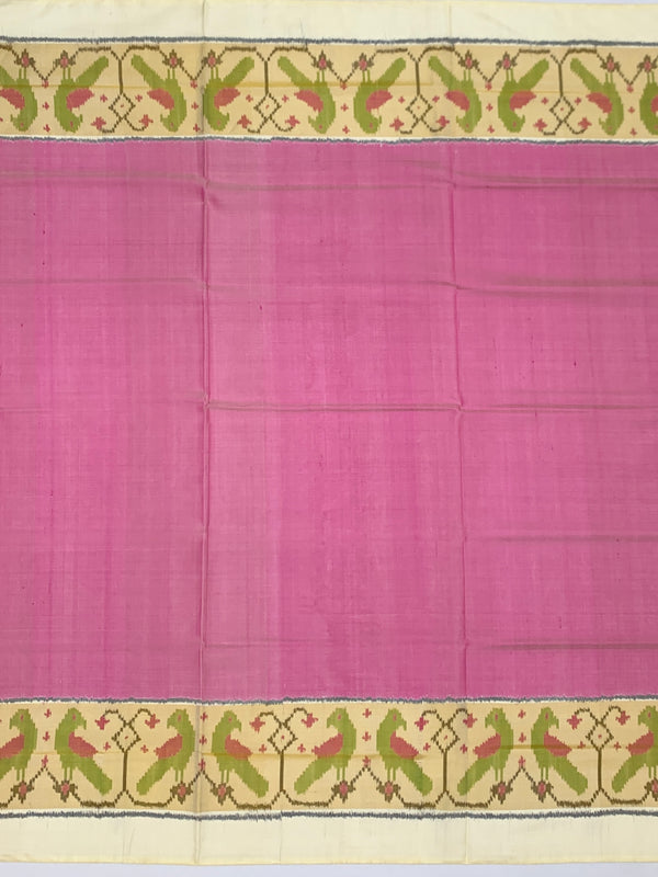 Exquisite Rajkot Patola Silk Saree – Floral & Parrot Pattern