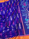 Exquisite Royal Blue Rajkot Patola Silk Saree