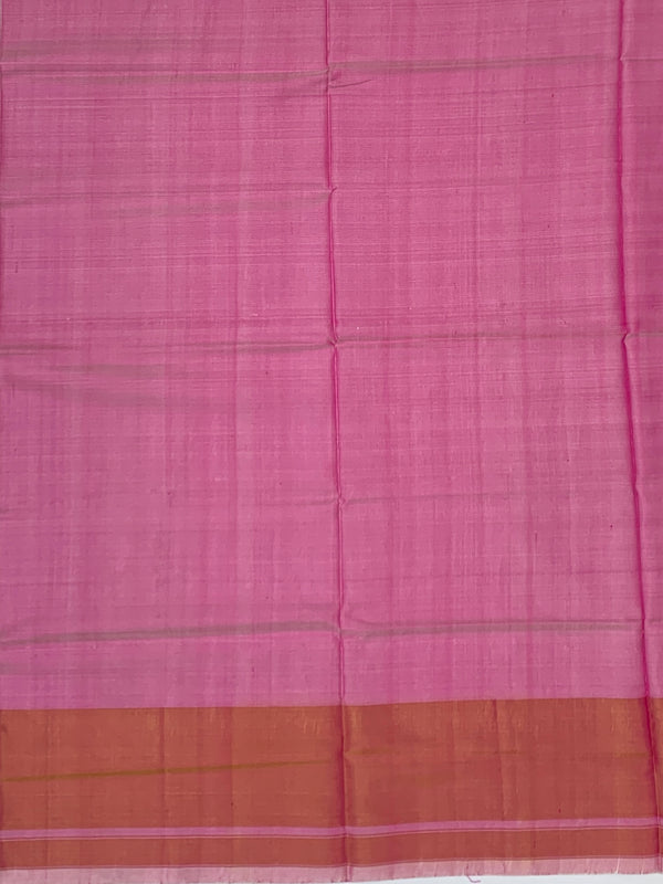 Exquisite Off-White & Pink Rajkot Patola Silk Saree