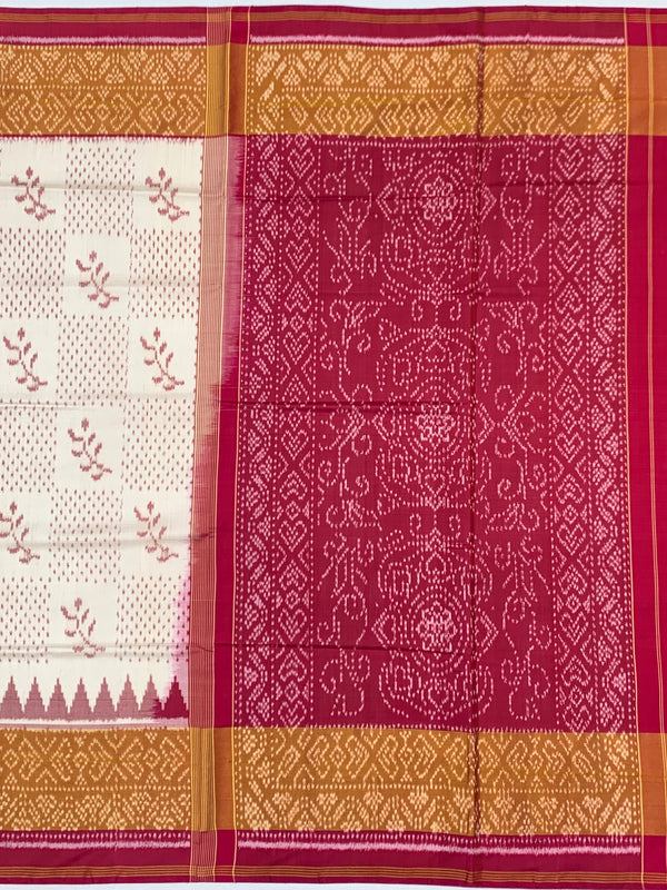 Exquisite Hand-Woven Rajkot Patola Silk Saree