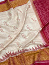 Exquisite Hand-Woven Rajkot Patola Silk Saree
