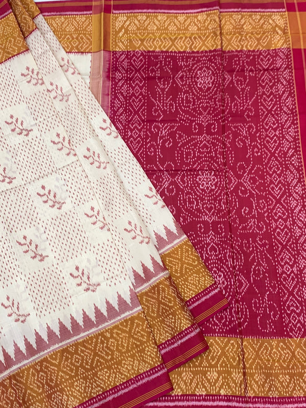 Exquisite Hand-Woven Rajkot Patola Silk Saree