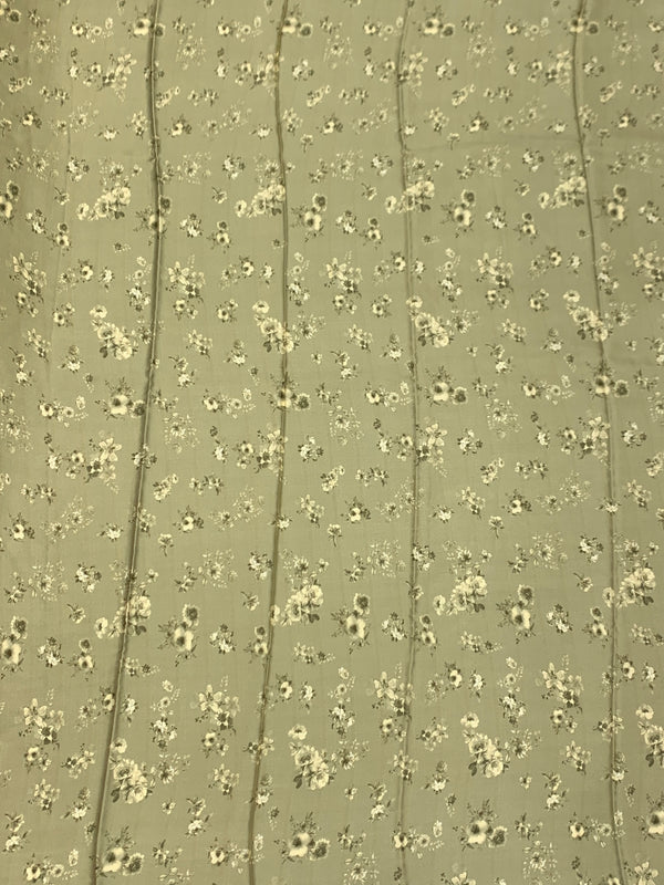 Satin Floral Printed Saree Beige In Color