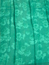 Satin Floral Printed Saree Green In Color