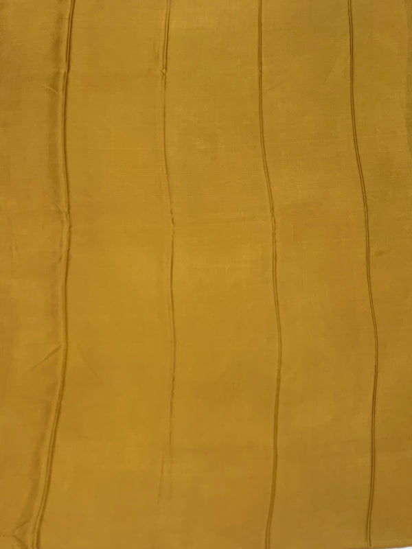 Satin Floral Printed Saree Mustard-Brown In Color