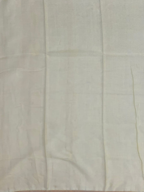Floral Meadow: Printed Kota Doria Cotton Saree