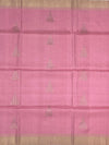 Pastel Peony Soft Silk Saree with Temple Motifs