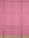 Pastel Peony Soft Silk Saree with Temple Motifs