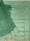 Ethereal Seafoam Green Soft Silk Saree