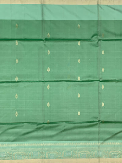 Ethereal Seafoam Green Soft Silk Saree