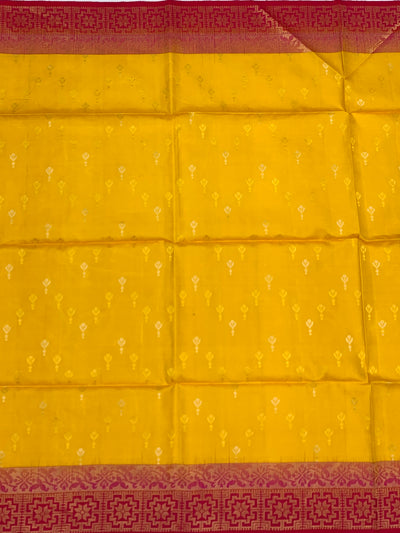 Radiant Mustard Hand-Woven Soft Silk Saree