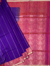 Vibrant Royal Purple & Pink Soft Silk Saree with Geometric Motifs
