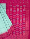 Exquisite Mint & Fuchsia Pink Soft Silk Saree