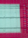 Exquisite Mint & Fuchsia Pink Soft Silk Saree