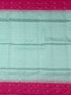 Exquisite Mint & Fuchsia Pink Soft Silk Saree