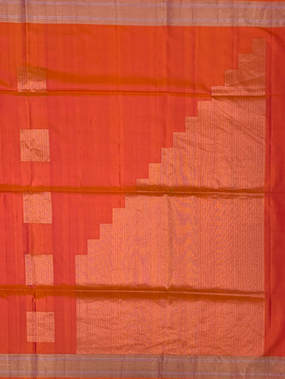 Soft Silk Saree Ablaze Orange In Colour