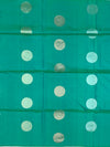 Sea-Green Soft Silk Saree with Oversized Gold Buttas