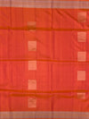 Soft Silk Saree Ablaze Orange In Colour