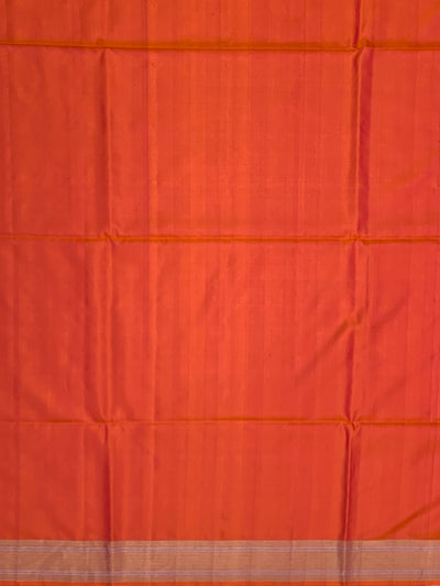 Soft Silk Saree Ablaze Orange In Colour