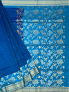 Electric Blue Floral Jaal Soft Silk Saree