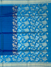 Electric Blue Floral Jaal Soft Silk Saree