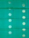 Sea-Green Soft Silk Saree with Oversized Gold Buttas